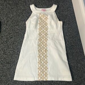 Lilly Pulitzer white and gold shift 0